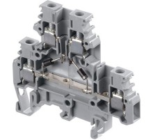 Клемма M4/6.DE2.D, 2-уровневая, 2 диода, 250В, 1А, 1 общий катод (нижний уровень общий), винт 4мм.кв.  1SNA115327R1200  TE