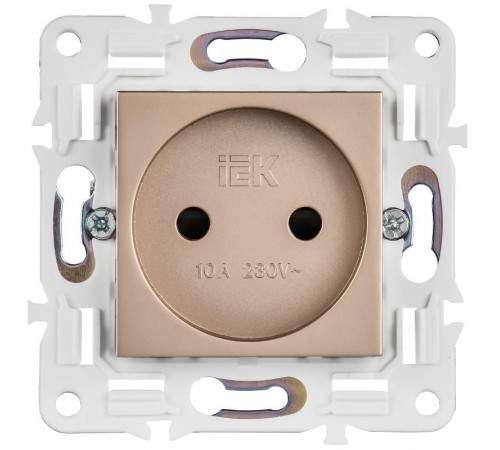 SKANDY Розетка без з/к с з/ш 10А SK-R01Sa песочный  SK-R13-10-K98  IEK
