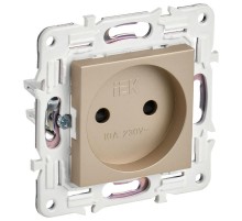 SKANDY Розетка без з/к с з/ш 10А SK-R01Sa песочный  SK-R13-10-K98  IEK