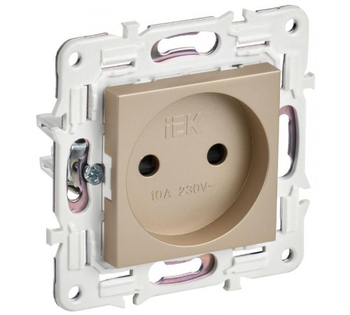 SKANDY Розетка без з/к с з/ш 10А SK-R01Sa песочный  SK-R13-10-K98  IEK