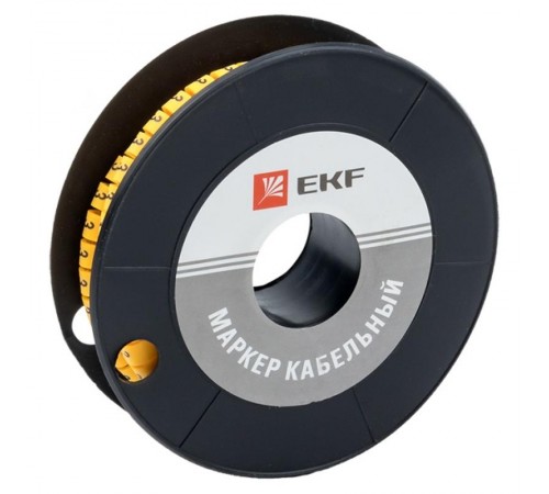 Маркер-кабельный 2,5кв.мм "3" (1000шт.) (ЕС-1) EKF PROxima  plc-KM-2.5-3  EKF