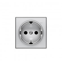 Накладка для розетки SCHUKO с линзой для контрольной подсветки, серия SKY, цвет серебристый алюминий2CLA858880A1301 ABB