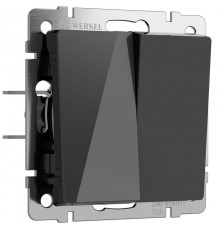 Выключатель двухклавишный (черный акрил) W1120048 a064037 Werkel