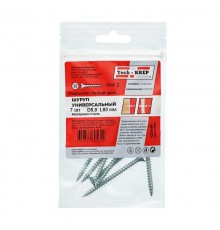 Саморез ШУц 5,0х60 пот. гол. (7 шт) - пакет ( 0,037 кг)  102449  Tech-KREP