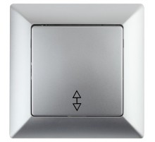 Переключатель Intro Solo 4-103-03 одноклавишный 10А-250В, IP20, СУ, алюминий  Б0053579  Intro