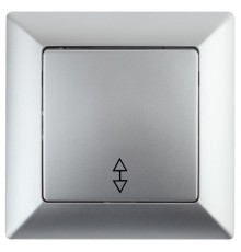 Переключатель Intro Solo 4-103-03 одноклавишный 10А-250В, IP20, СУ, алюминий  Б0053579  Intro