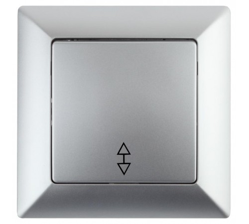 Переключатель Intro Solo 4-103-03 одноклавишный 10А-250В, IP20, СУ, алюминий  Б0053579  Intro