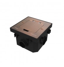 MultiDesk Лючок на 2 модуля IP44 с монтажной коробкой для бетонных полов МЕДЬ, тип MDK20  MDK20202CC  SE