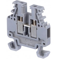 Клемма DR1,5/4 винт 1.5мм.кв., мини, DIN2  1SNA110106R2500  TE