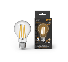 Лампа светодиодная Filament А60 18W 1600lm 2700К Е27 LED 1/10/40  102902118  Gauss