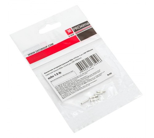 Наконечникштыревойвтулочный НШв  1.0-8 (уп5шт) EKF PROxima  nshv-1.0-8r  EKF