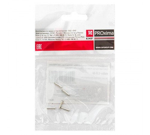 Наконечникштыревойвтулочный НШв  1.0-8 (уп5шт) EKF PROxima  nshv-1.0-8r  EKF