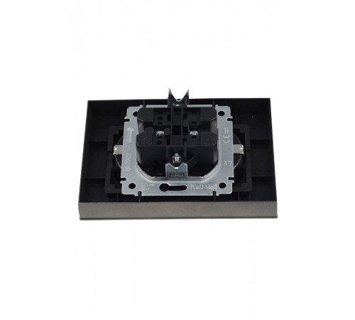 BRITE Розетка 2-ая с заземлением со шторками 16А в сборе РСш12-3-БрШ шампань  BR-R24-16-K37-F  IEK