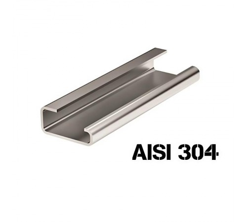 DIN-рейка из нержавеющей стали с насечкой G1 32х15 мм длиной 2000мм  02120SS  DKC