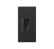 Simon Connect Зарядное устройство USB, К45, узкий модуль, 5 В, 2,1 А, графит  K126D-14  Simon