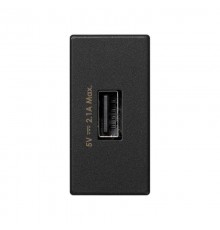 Simon Connect Зарядное устройство USB, К45, узкий модуль, 5 В, 2,1 А, графит  K126D-14  Simon