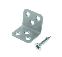 Угол мебельный широкий 30х30х40 с шурупом (2 шт) цинк - пакет ( 0,07997 кг)  110082  Tech-KREP