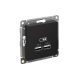 AtlasDesign Карбон Розетка USB, 5В, 1 порт x 2,1 А, 2 порта х 1,05 А, механизм  ATN001033  SE