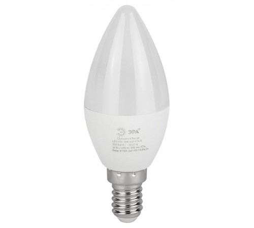 Лампа светодиодная LED B35-10W-840-E14 R (диод, свеча, 10Вт, нейтр, E14) (10/100/3500)  Б0049642  ЭРА