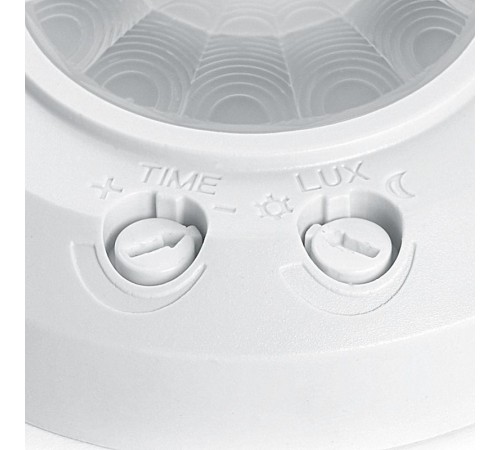 Датчик движения и освещенности 400W 8m 120°(гориз.) 360°(верт.) белый SEN17  41579  FERON