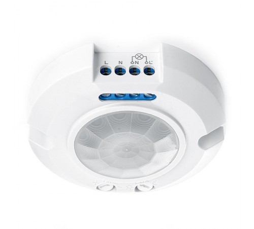 Датчик движения и освещенности 400W 8m 120°(гориз.) 360°(верт.) белый SEN17  41579  FERON