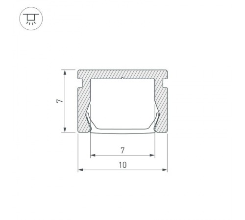 Профиль PIK-1007-2000 ANOD  023856  Arlight