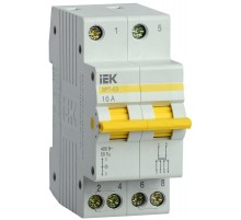 Выключатель-разъединитель (рубильник) трехпозиционный ВРТ-63 2п 16А  MPR10-2-016  IEK