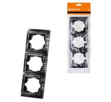 Рамка 3-х постовая вертикальная старинное серебро "Лама"  SQ1815-0684  TDM