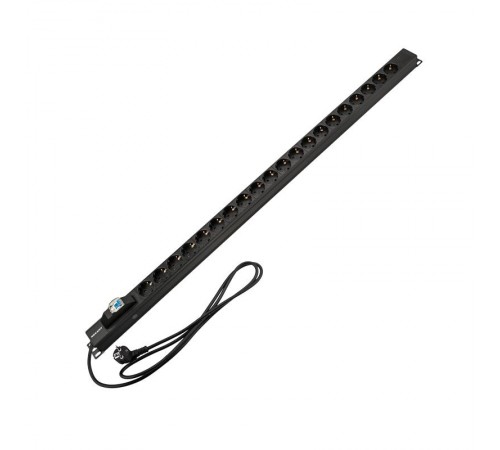 Блок распр. питания для 19" шкафов, вертикальный, 20 розеток СЕЕ 7/4, 16А  04-0201-2  REXANT