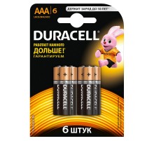 Элемент питанияDuracell LR03-6BL BASIC  Б0014858  Duracell