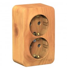 Blanca Ясень О/У Розетка 2-ая с заземлением без шторок, 16А, 250В  BLNRA010205  SE