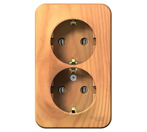 Blanca Ясень О/У Розетка 2-ая с заземлением без шторок, 16А, 250В  BLNRA010205  SE