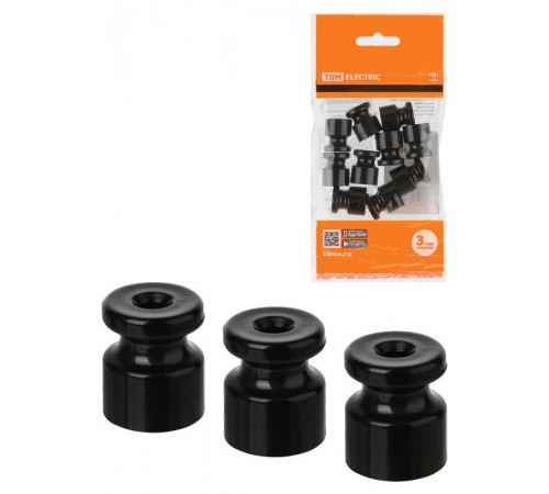 Изолятор пластиковый черный (10 шт)  SQ2804-0004  TDM