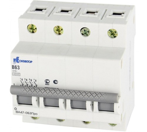 Выключатель автоматическийВА47-063Про, 4П, 3A, Icu-4,5kA, х-ка  В   7000062  Контактор (Legrand)