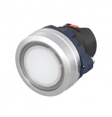 Головка кнопки плоская прозрачная без фиксации, белая, алюминий  M22P-FMLWA  DKC
