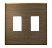 Накладка для механизма 2хUSB зарядного устройства арт.8185.3 ABB Sky, античная латунь (8585.3 OE)  2CLA858530A1201  ABB