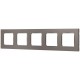 Рамка для розеток и выключателей  Серия 12 12-5205-16 на 5 постов, Классик, титан  Б0067796  ЭРА