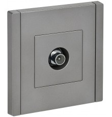 FORTE&PIANO Розетка TV проходная FP529 сталь  FP-A10-P-K46  IEK