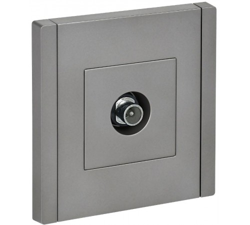 FORTE&PIANO Розетка TV проходная FP529 сталь  FP-A10-P-K46  IEK