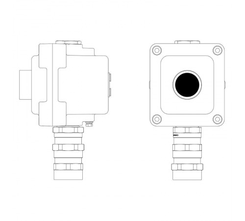 Взрывонепроницаемый пост управления из алюминия LCSD-01-B-MC-P1B(11)x1-PCMB-KA3MHK  LCSD21000006  DKC