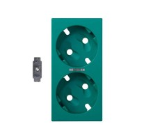 Simon CIMA 500 Накладка на 50002432-039, 50002473-039 с LED индикатором, 50х100мм, 500CIMA, зелёный  50011041-065  Simon