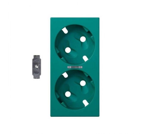 Simon CIMA 500 Накладка на 50002432-039, 50002473-039 с LED индикатором, 50х100мм, 500CIMA, зелёный  50011041-065  Simon