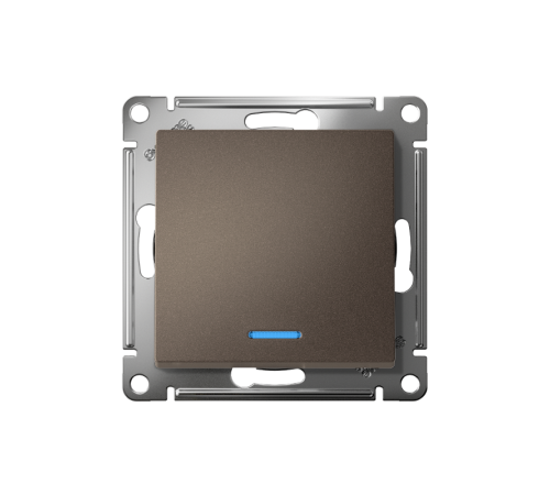 AtlasDesign Мокко Выключатель 1-клавишный с подсветкой,сх.1а, 10АХ, механизм, быстрозажимные клеммы  ATN000613S  SE