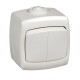 РОНДО О/У Белый Выключатель 2-клавишный 6А, IP44  VA56-225B-BI  Schneider Electric