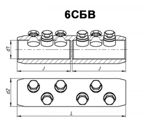 Соединитель болтовой 6СБВ-6-005 (800)  zeta11056  ЗЭТАРУС