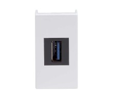 USB 3.0 розетка, Viva, белая, 1 мод.  43018  DKC