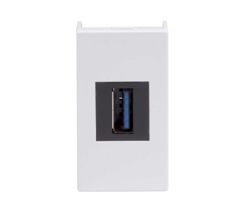 USB 3.0 розетка, Viva, белая, 1 мод.  43018  DKC
