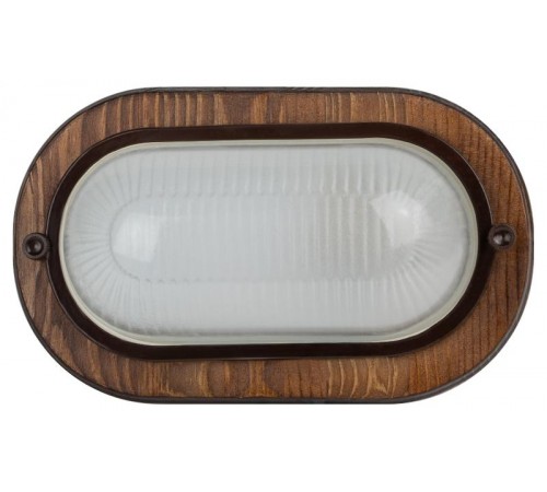 Светильник пылевлагозащищенный под лампу для ЖКХ НБО 04-60-021 КАНТРИ (дерево), пл-н стекло, 60Вт, Е27, 220В, IP54  Б0048248  ЭРА