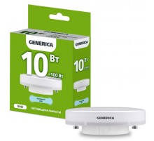 Лампа светодиодная T80 таблетка 10Вт 230В 6500К GX53   LL-T80-10-230-65-GX53-G  GENERICA
