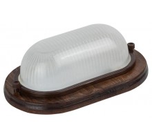 Светильник пылевлагозащищенный под лампу для ЖКХ НБО 04-60-021 КАНТРИ (дерево), пл-н стекло, 60Вт, Е27, 220В, IP54  Б0048248  ЭРА